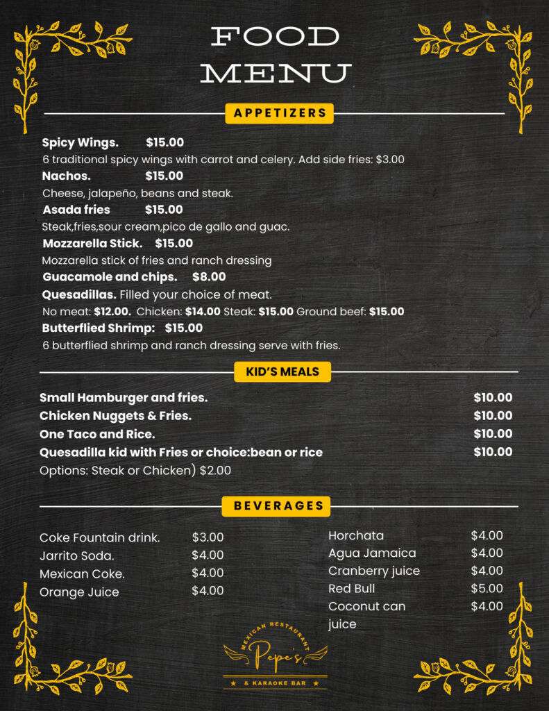 Menu Page 3